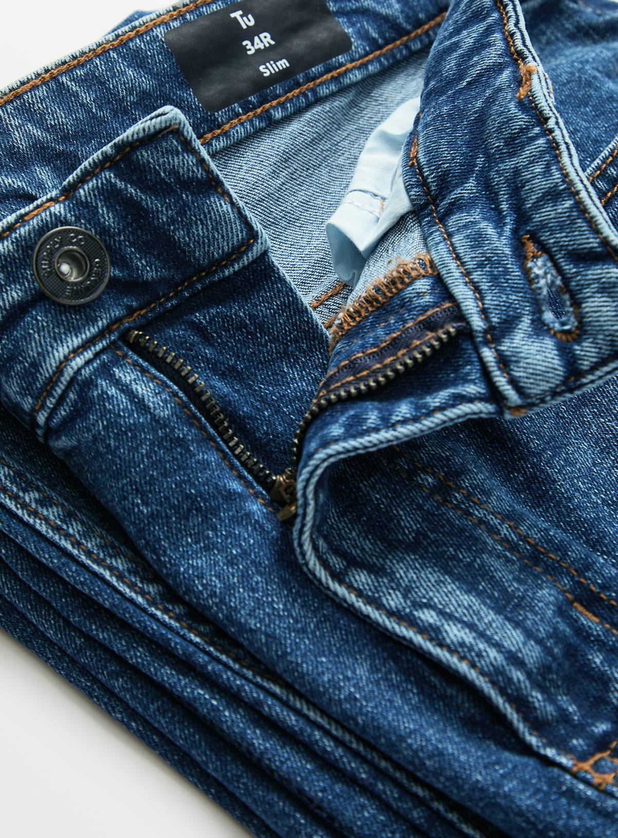 Everyday Mid Washed Denim Slim Fit Jeans  42S - Image 4